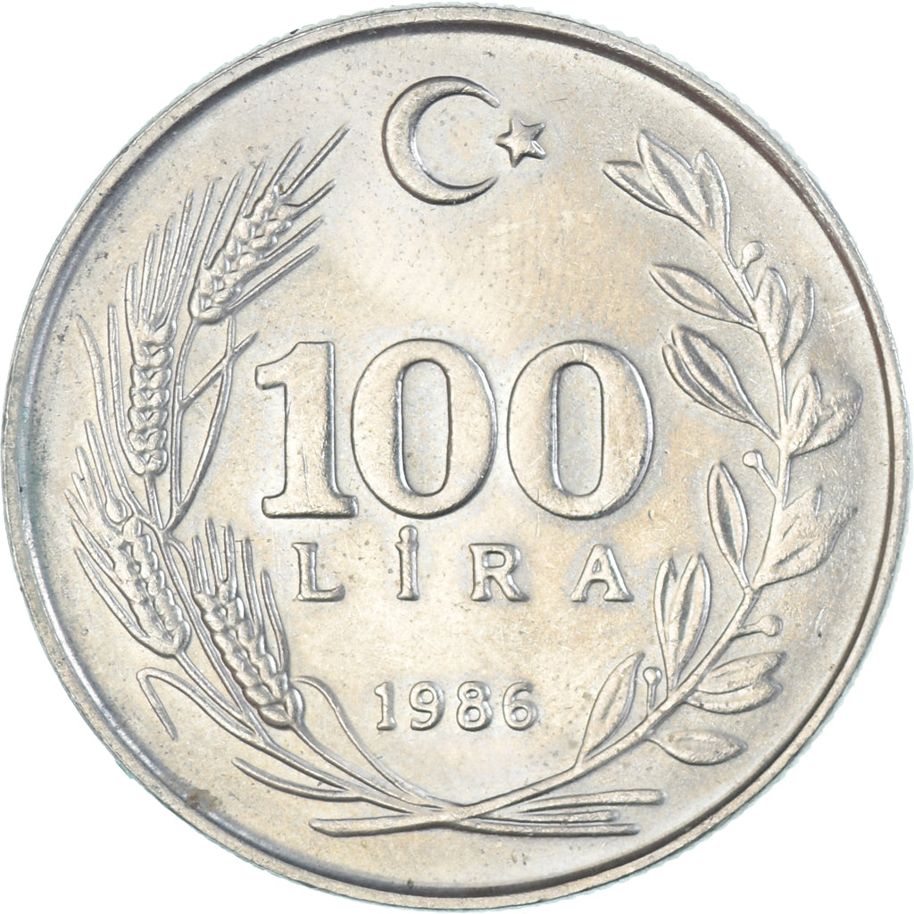 Moneda, Turquía, 100 Lira, 1986