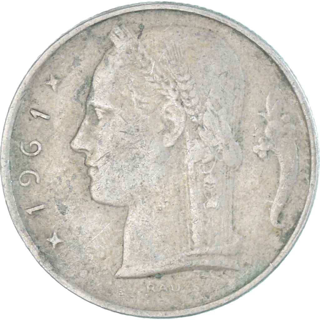 Münze, Belgien, 5 Francs, 5 Frank, 1961