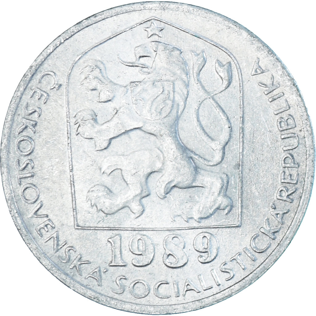 Coin, Czechoslovakia, 10 Haleru, 1989