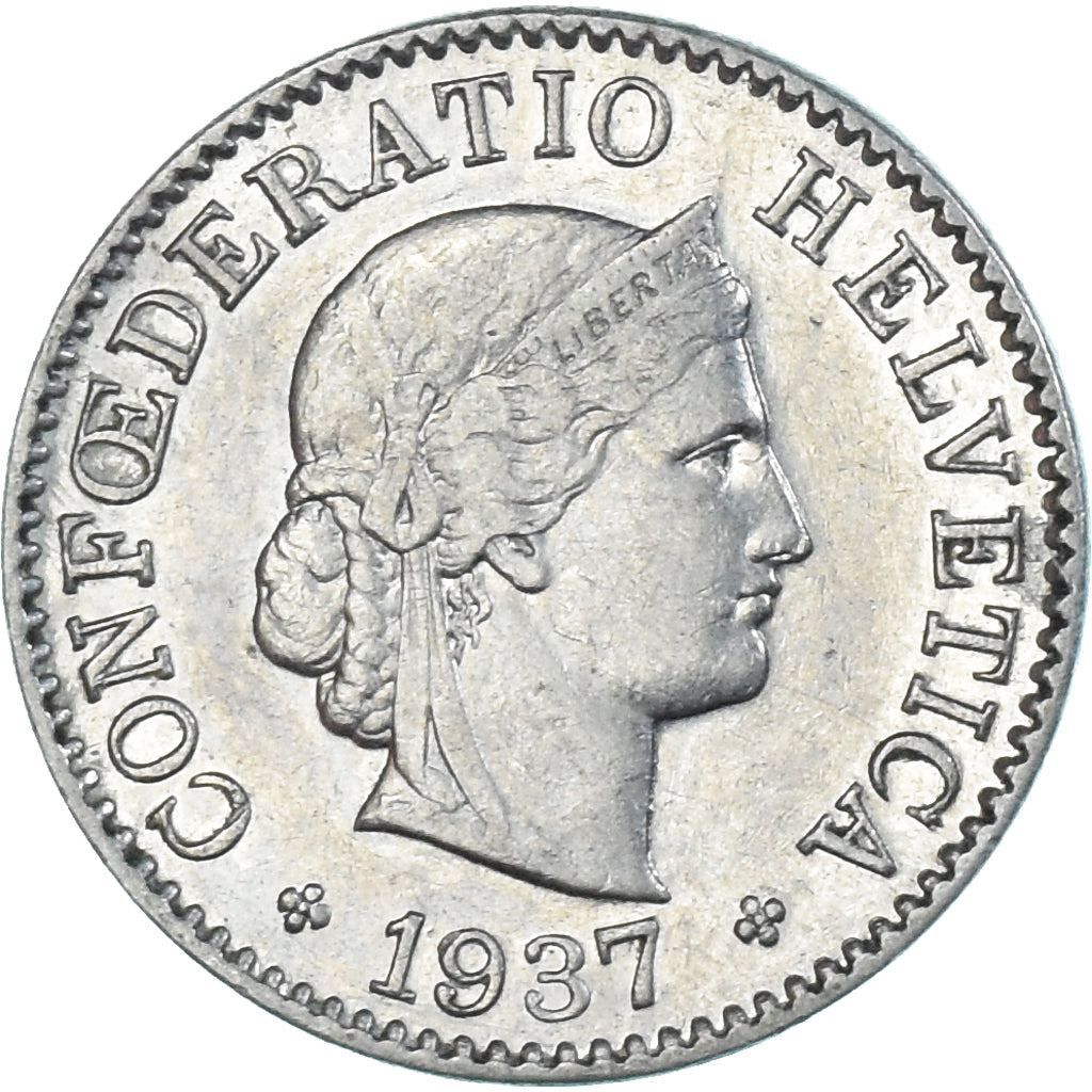 Munten, Zwitserland, 5 Rappen, 1937