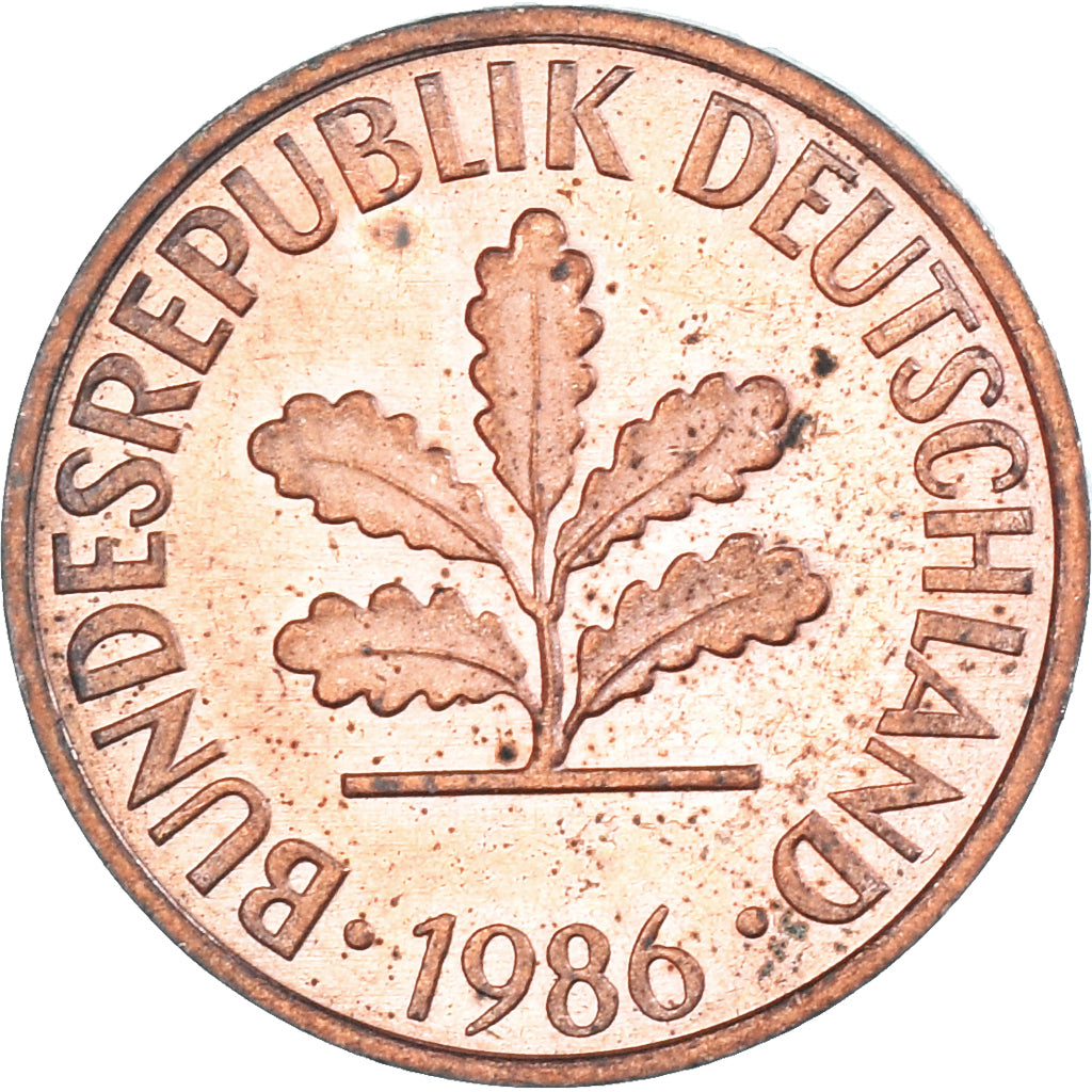 Moneta, Germania, 2 Pfennig, 1986