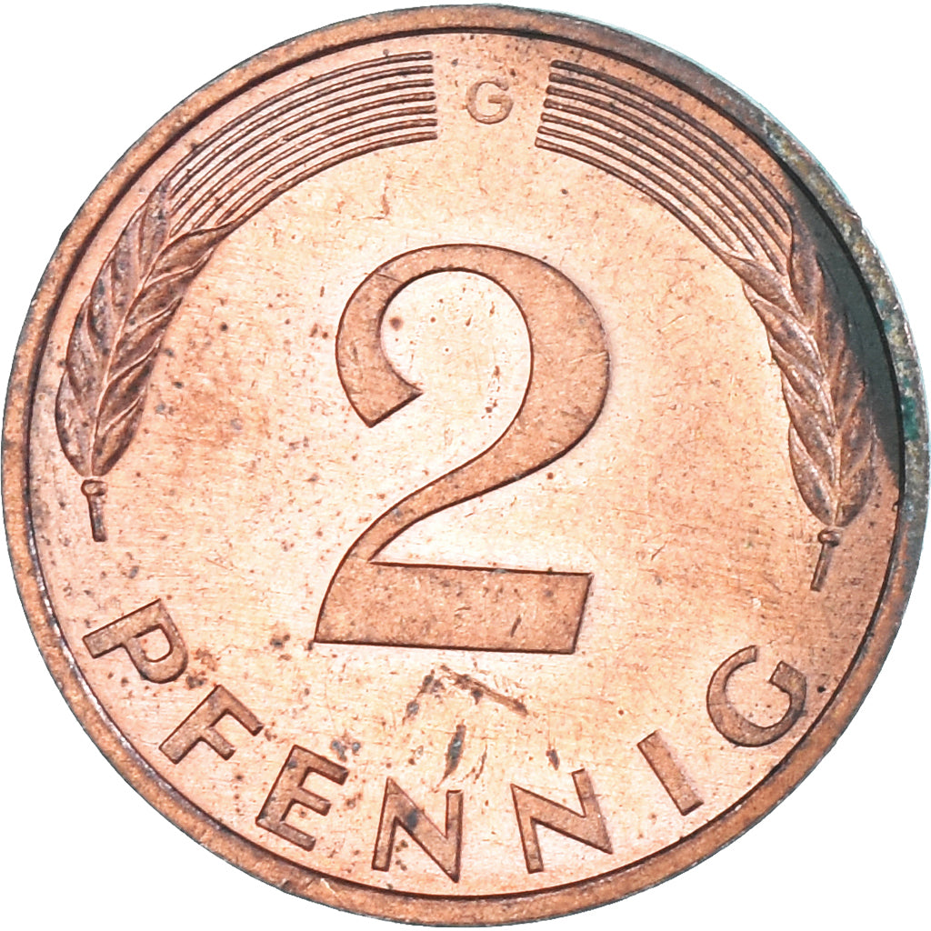 Moneta, Germania, 2 Pfennig, 1986