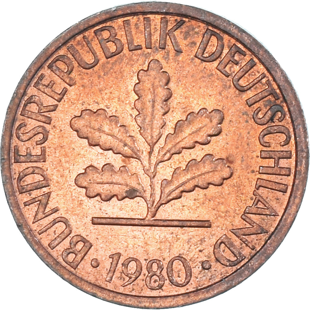 Coin, Germany, Pfennig, 1980