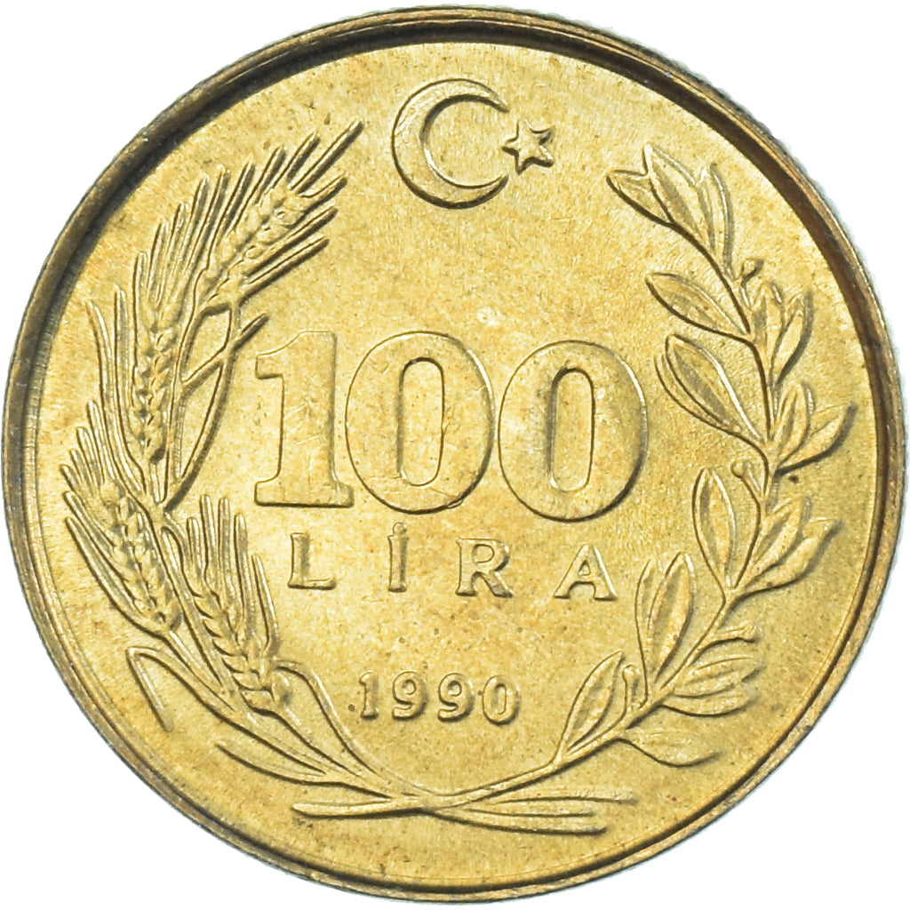 Munten, Turkije, 100 Lira, 1990