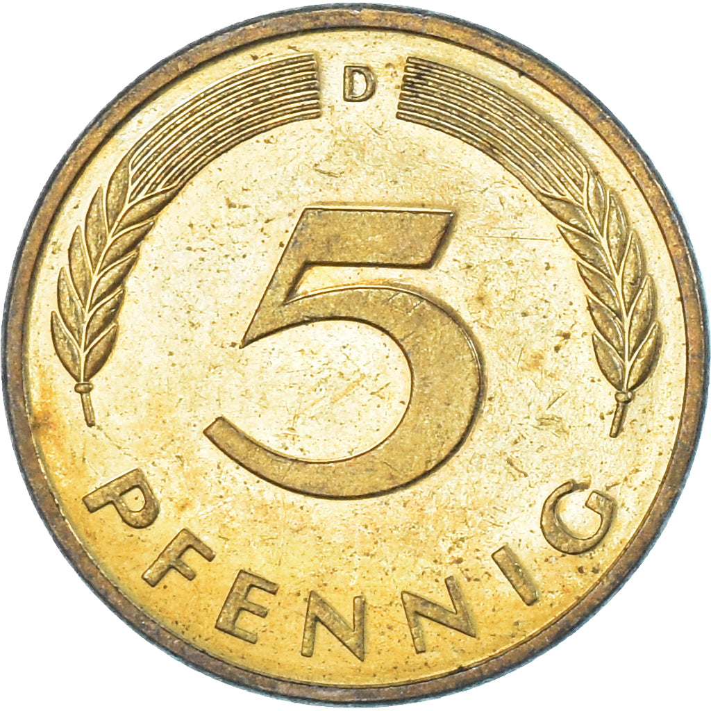 Münze, Deutschland, 5 Pfennig, 1988