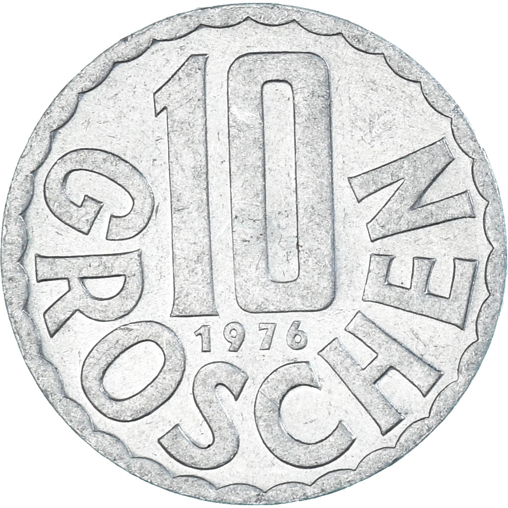 Moeda, Áustria, 10 Groschen, 1976