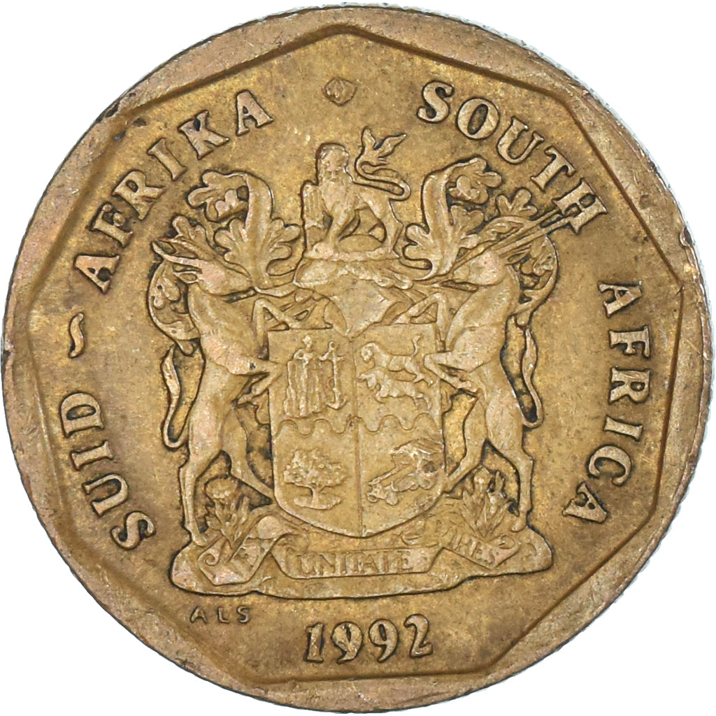 Coin, South Africa, 50 Cents, 1992