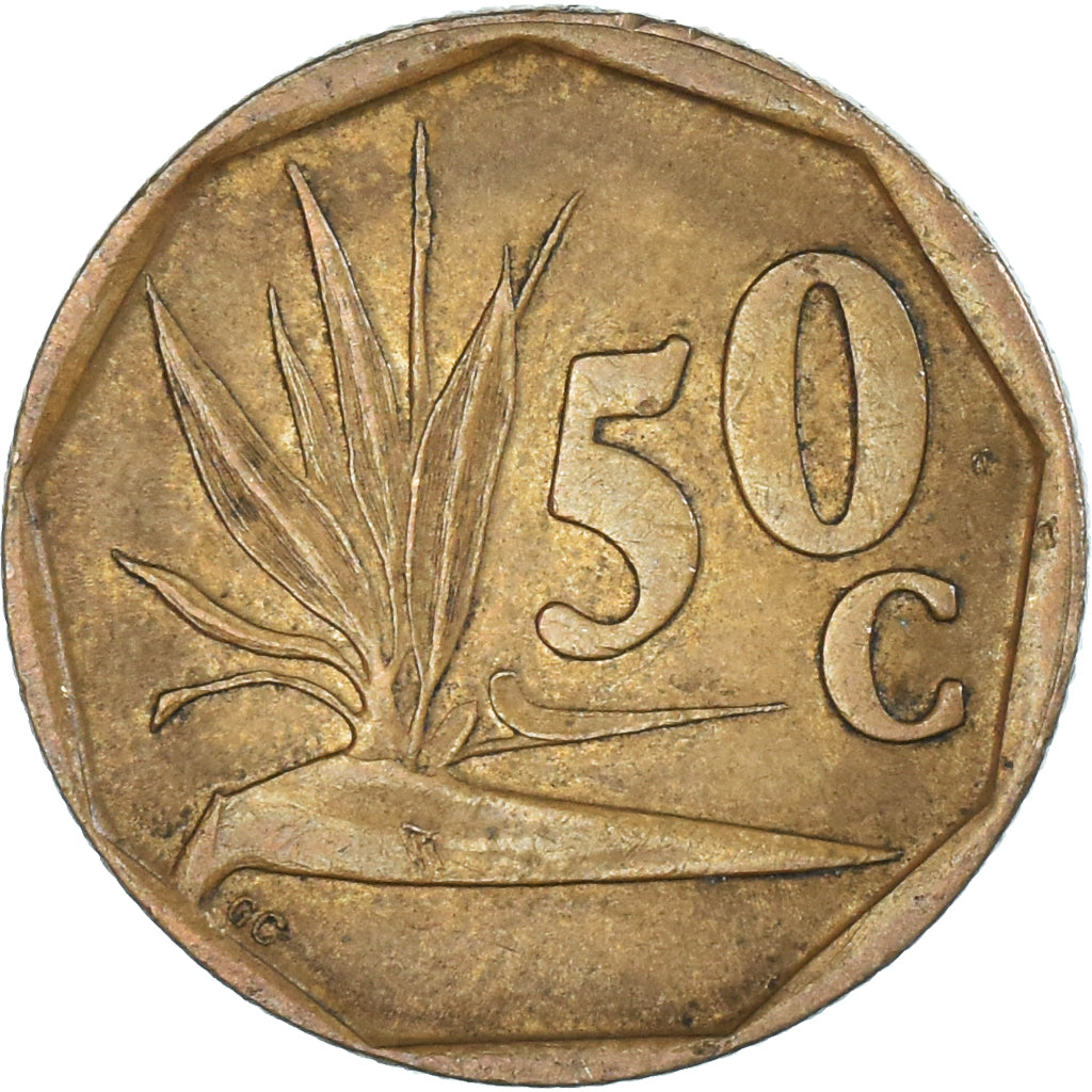 Coin, South Africa, 50 Cents, 1992