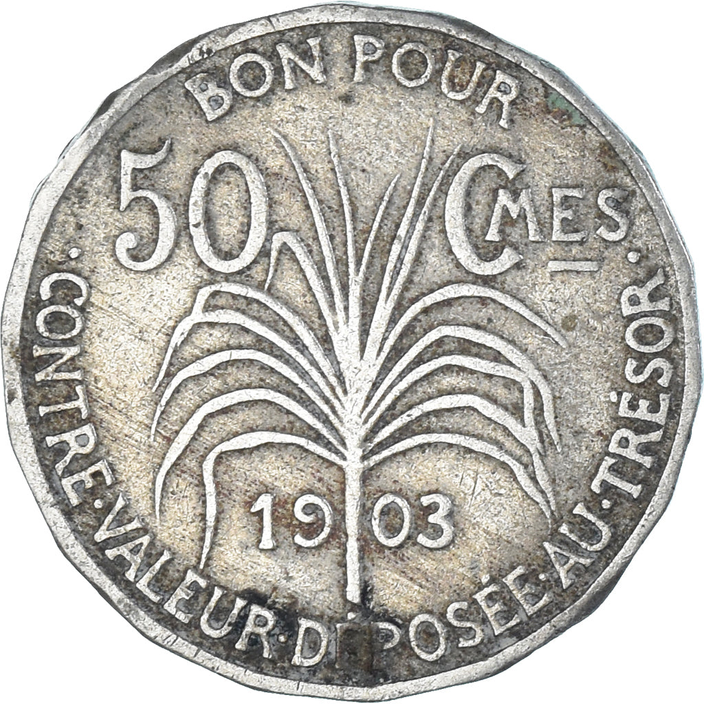Coin, Guadeloupe, 50 Centimes, 1903