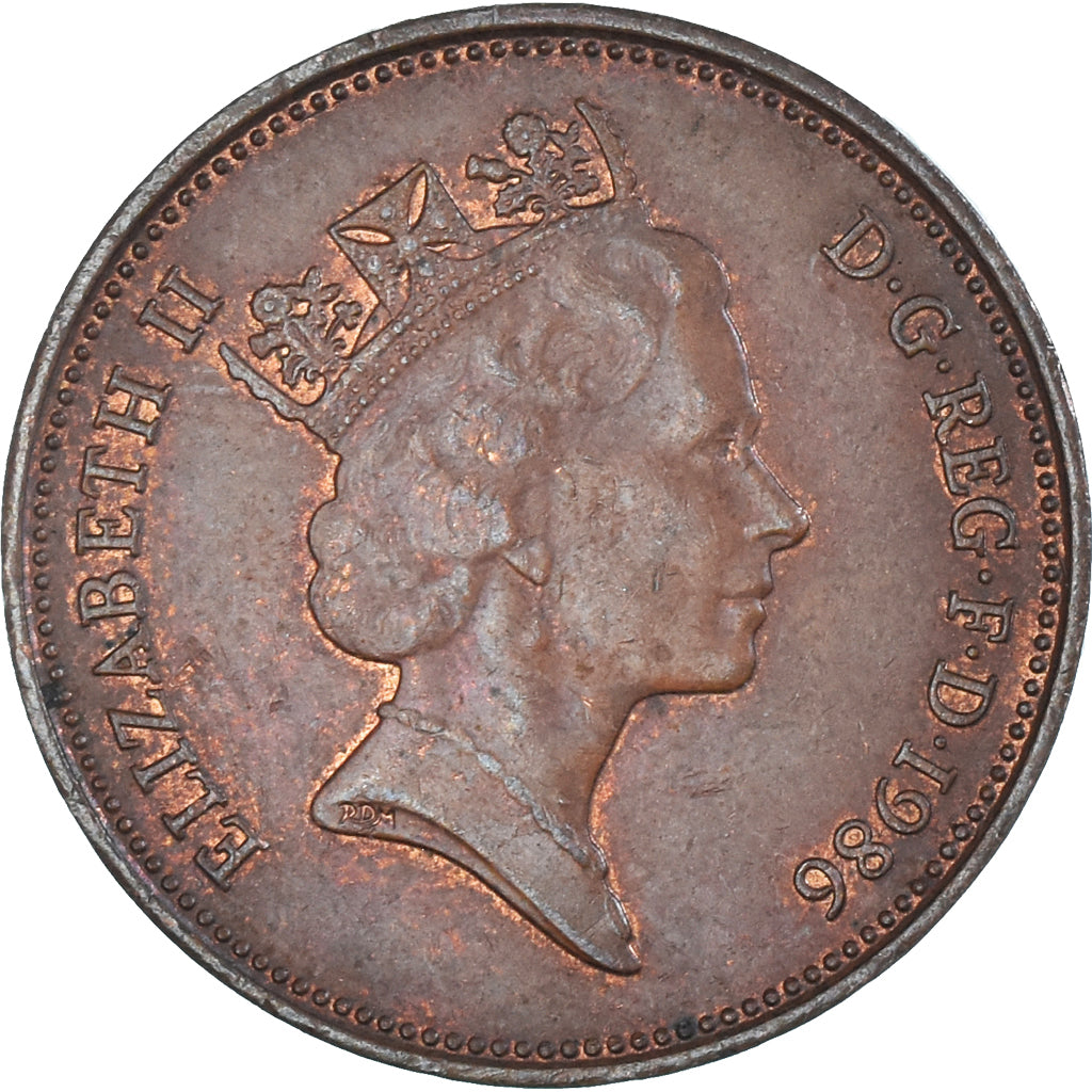Coin, Great Britain, 2 Pence, 1986