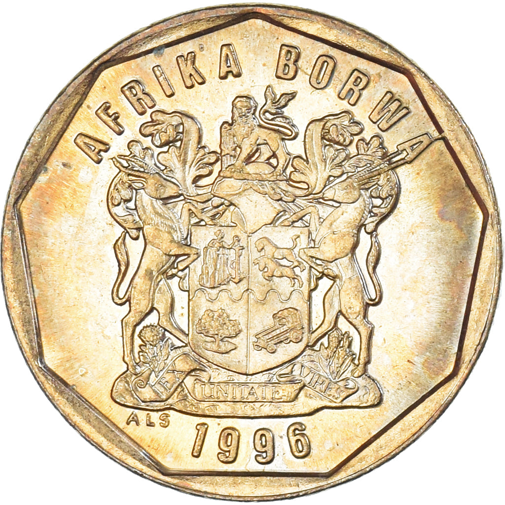 Coin, South Africa, 50 Cents, 1996