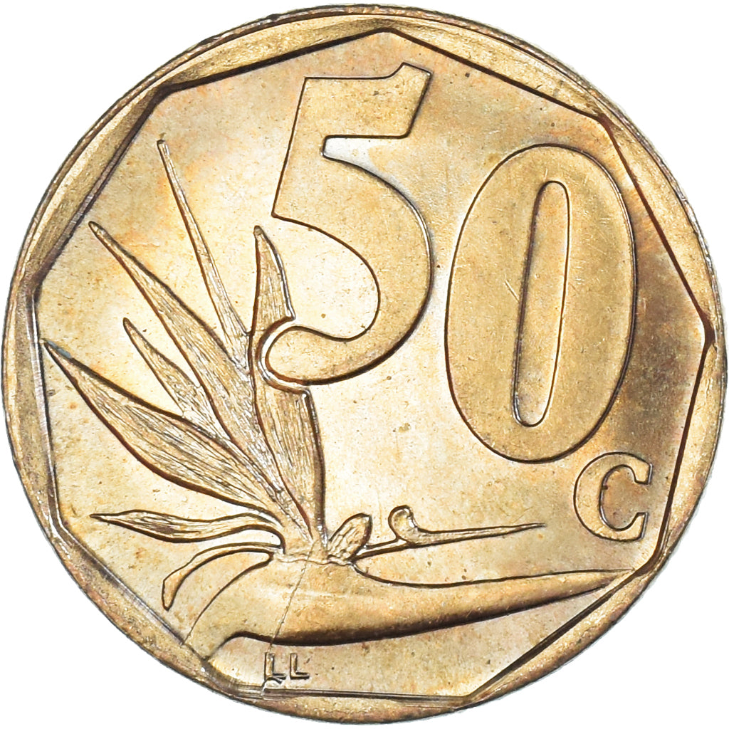 Coin, South Africa, 50 Cents, 1996