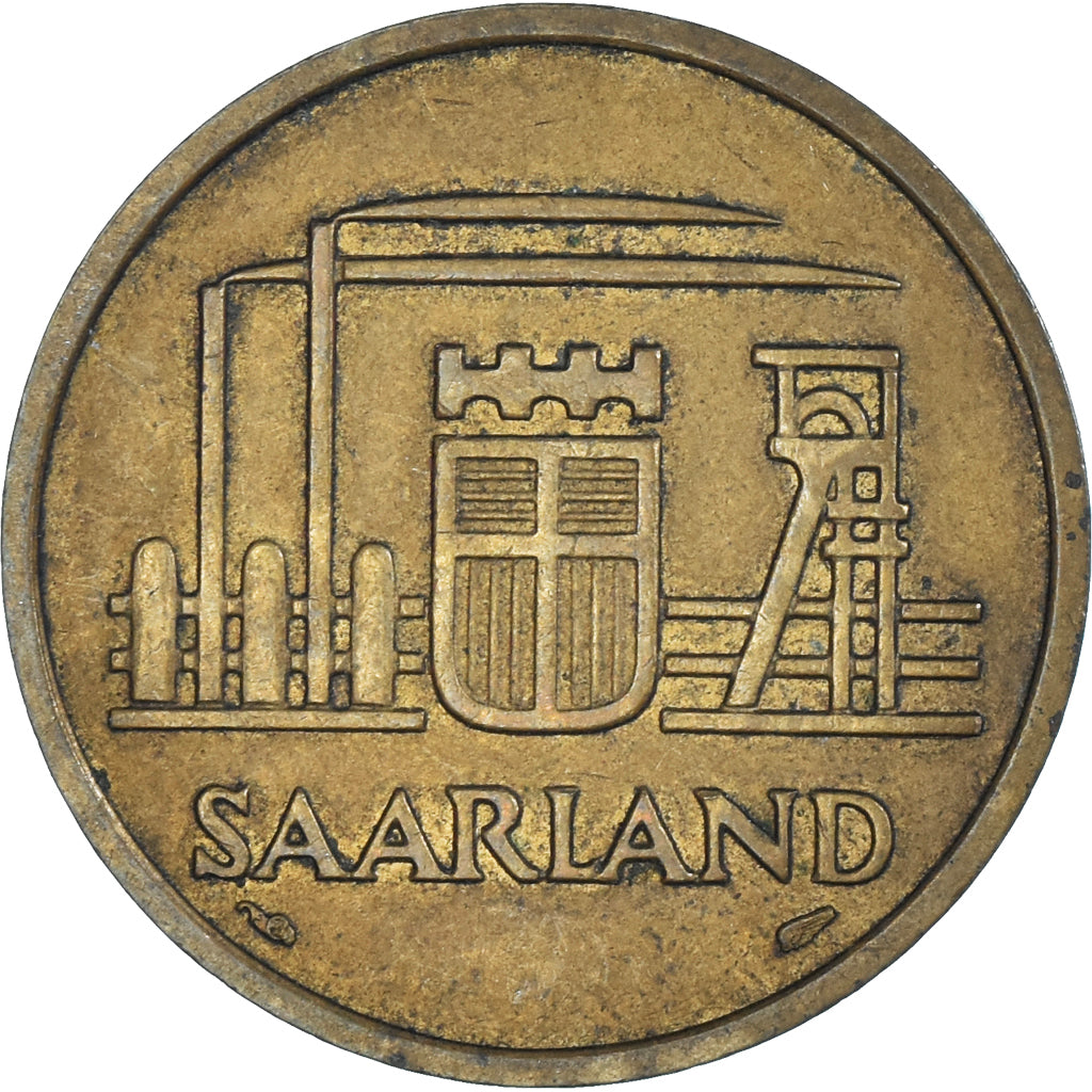 Coin, SAARLAND, 50 Franken, 1954
