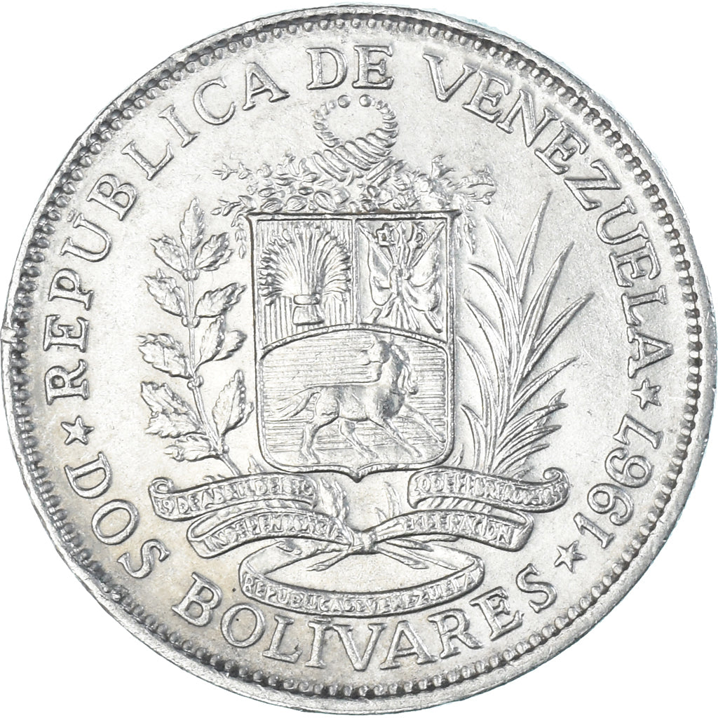 Moneda, Venezuela, 2 Bolivares, 1967