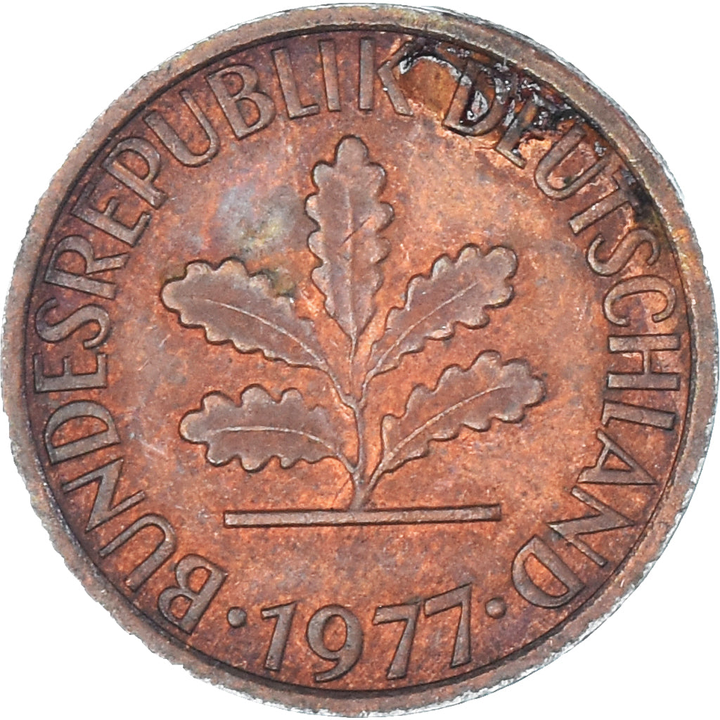 Münze, Deutschland, Pfennig, 1977