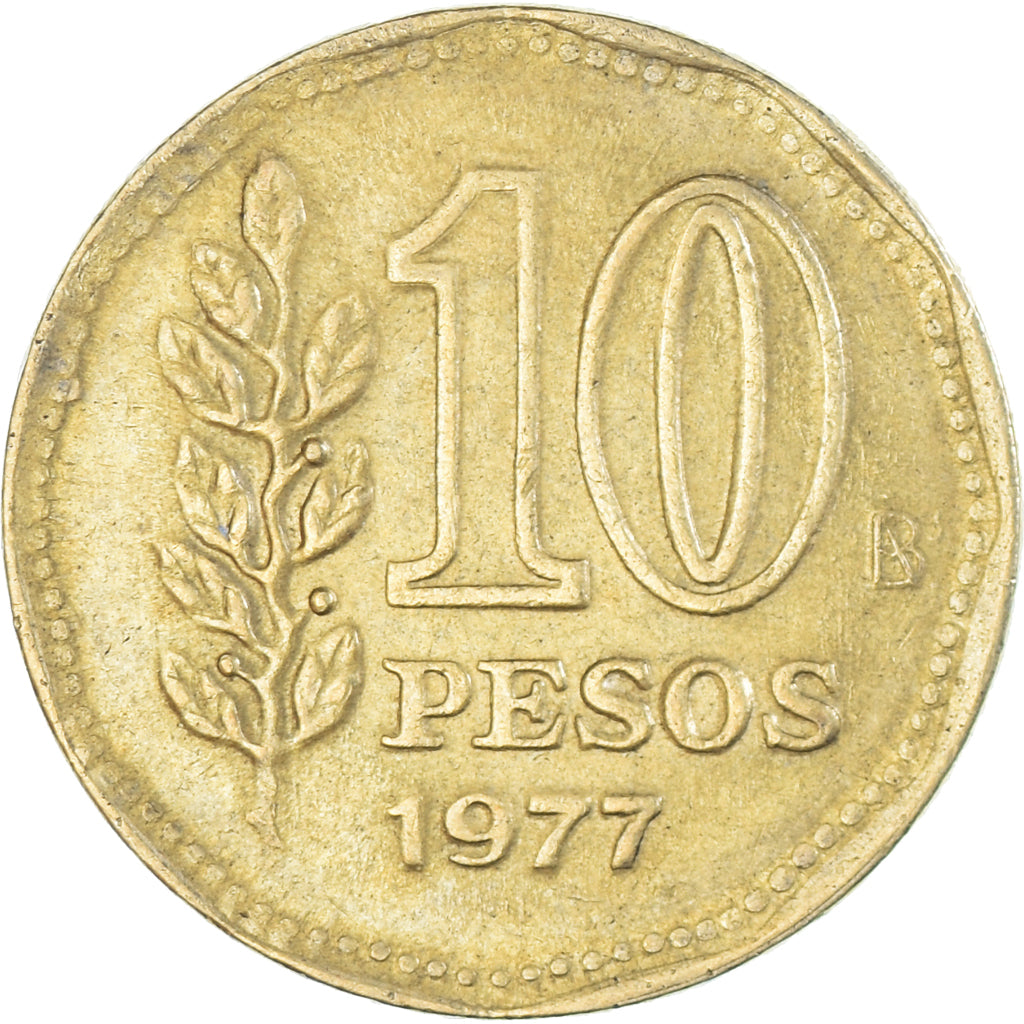 Moneda, Argentina, 10 Pesos, 1977
