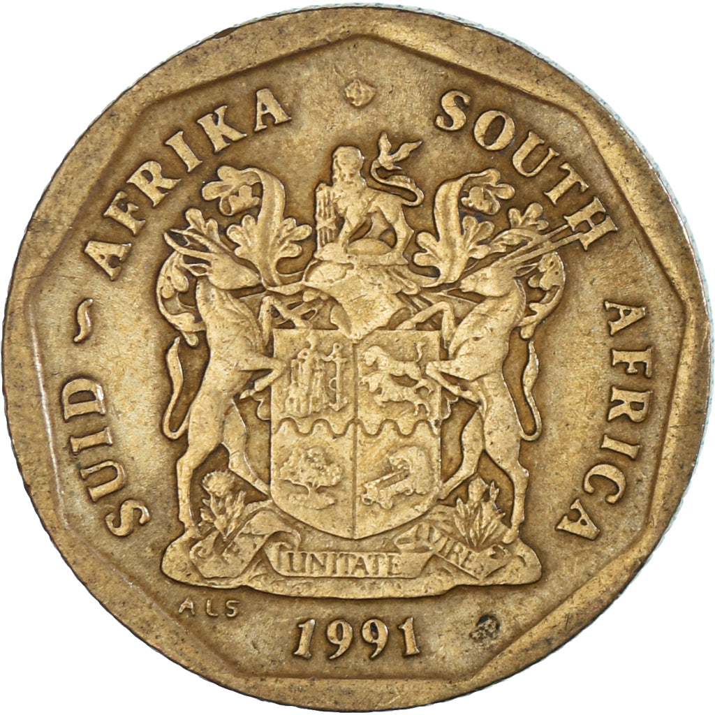 Coin, South Africa, 50 Cents, 1991
