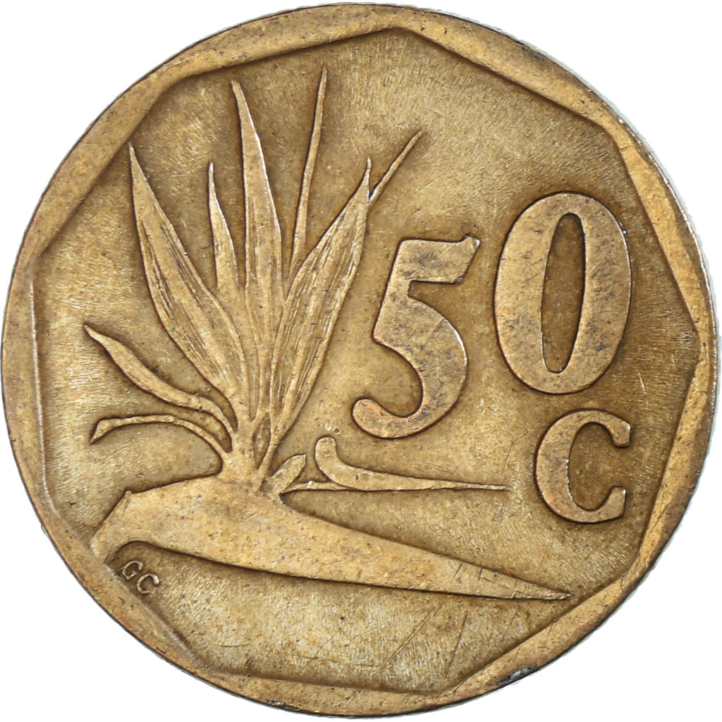 Coin, South Africa, 50 Cents, 1991