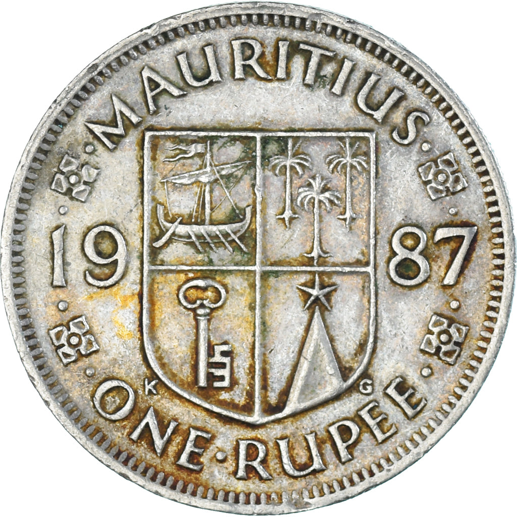 Moneda, Mauricio, Rupee, 1987