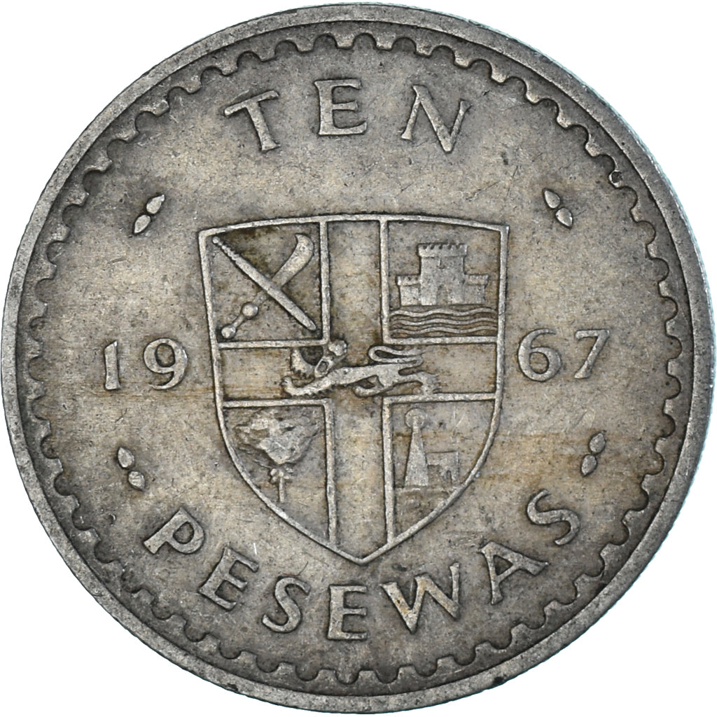 Coin, Ghana, 10 Pesewas, 1967