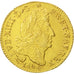 FRANCE, Louis d'or aux 4 L, Louis D'or, 1694, Lyon, KM #302.6, AU(50-53), Gold,.