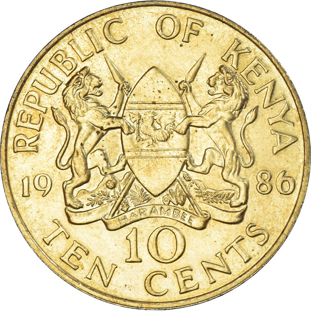 Coin, Kenya, 10 Cents, 1986
