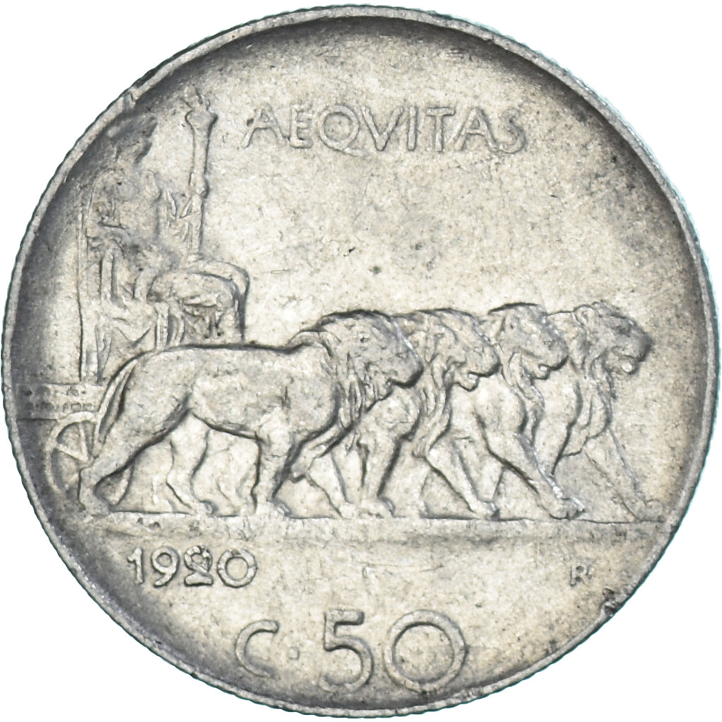 Moeda, Itália, 50 Centesimi, 1920