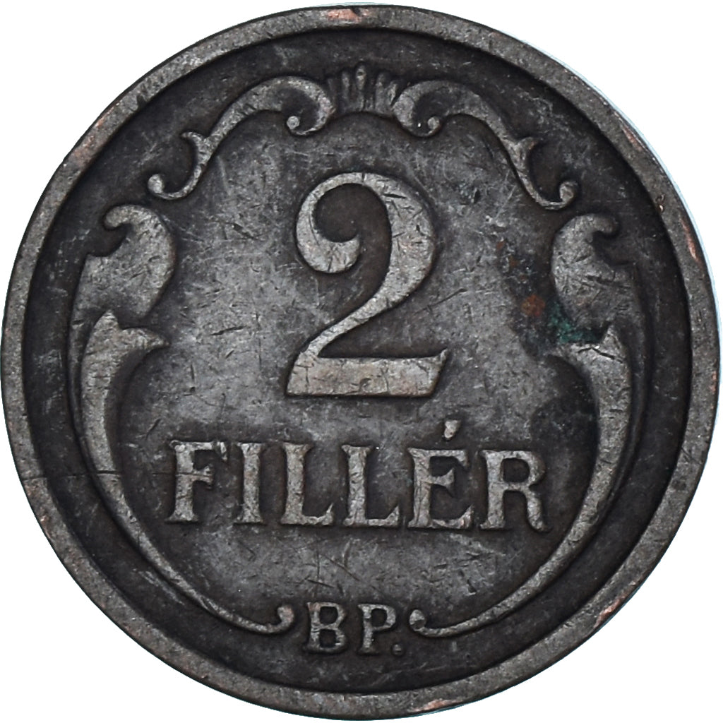 Moneta, Ungheria, 2 Filler, 1927