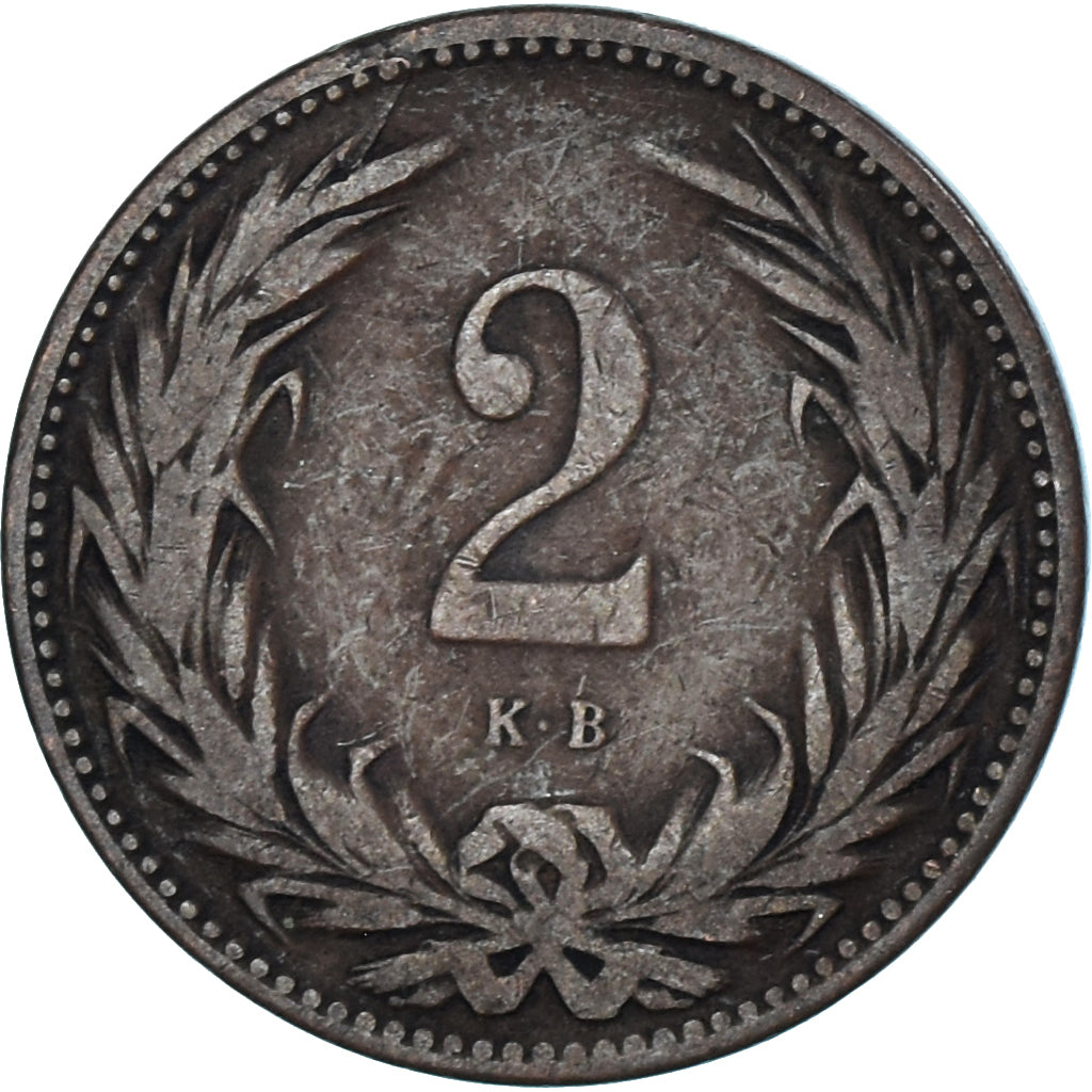 Monnaie, Hongrie, 2 Filler, 1894