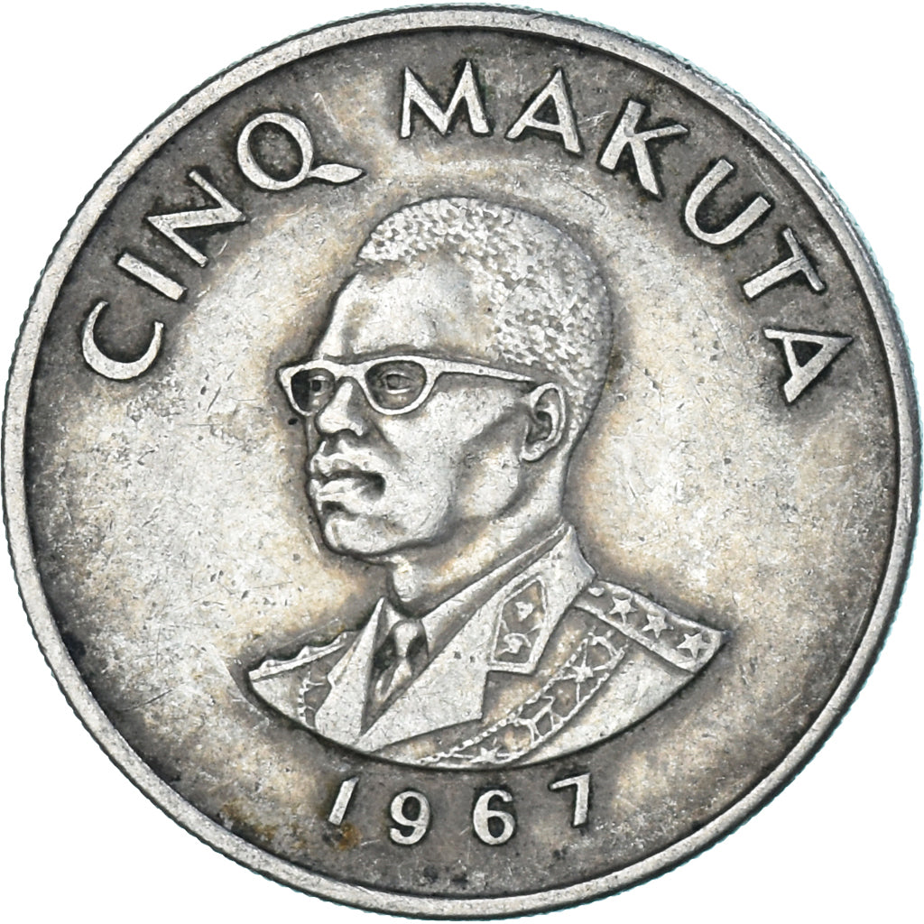 Coin, Congo, 5 Makuta, 1967