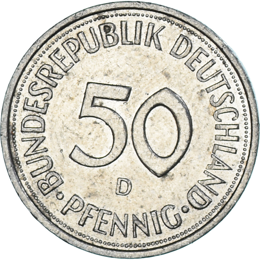 Münze, Deutschland, 50 Pfennig, 1991