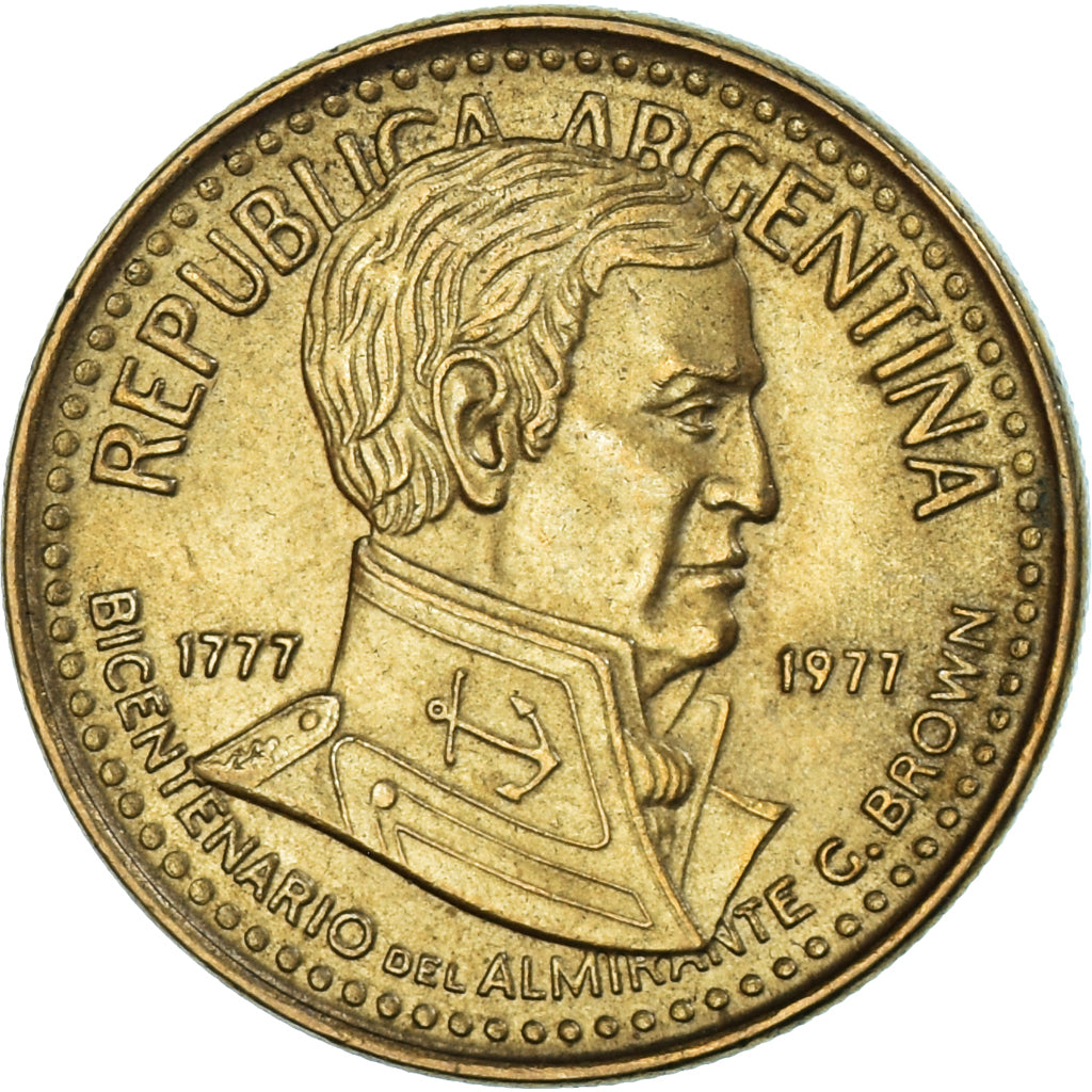 Monnaie, Argentine, 10 Pesos, 1977