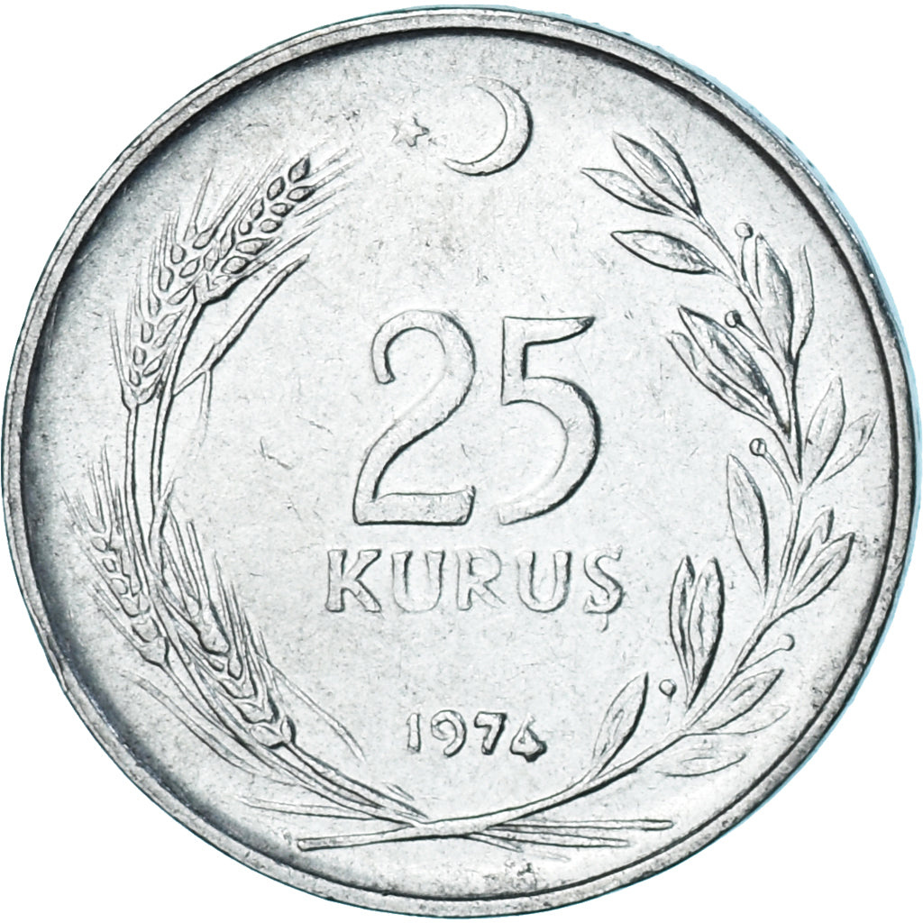 Moneta, Turcja, 25 Kurus, 1974