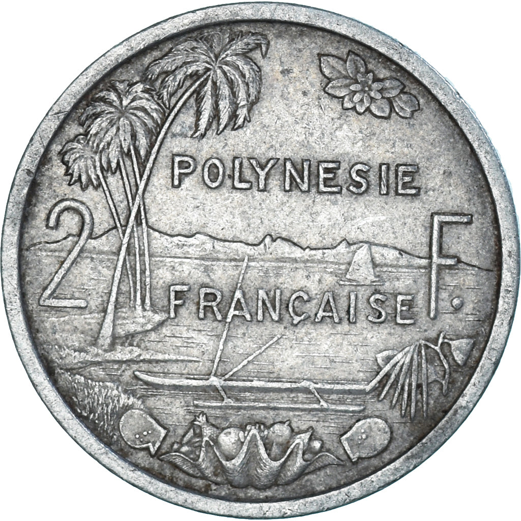 Monnaie, Polynésie française, 2 Francs, 1965