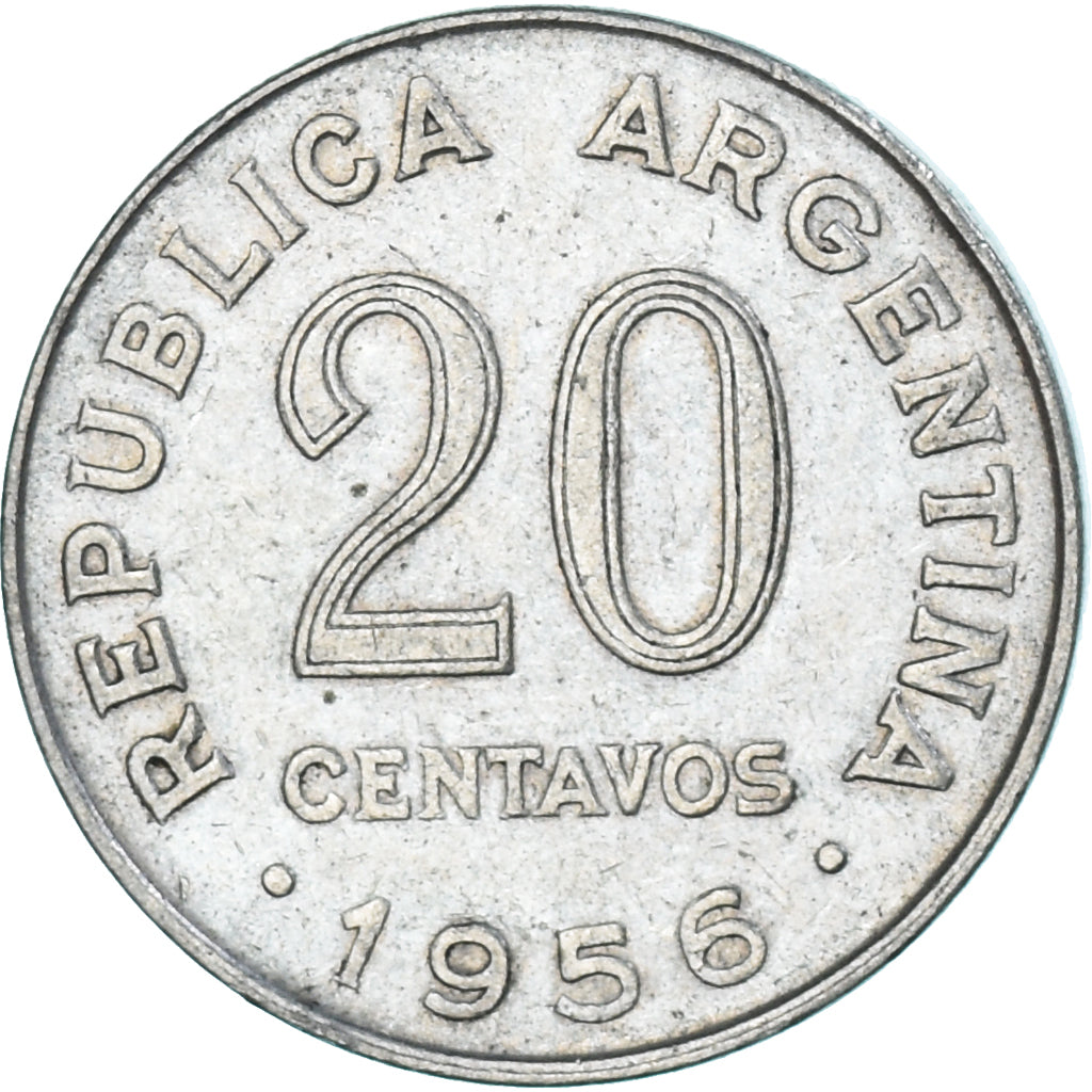 Moeda, Argentina, 20 Centavos, 1956