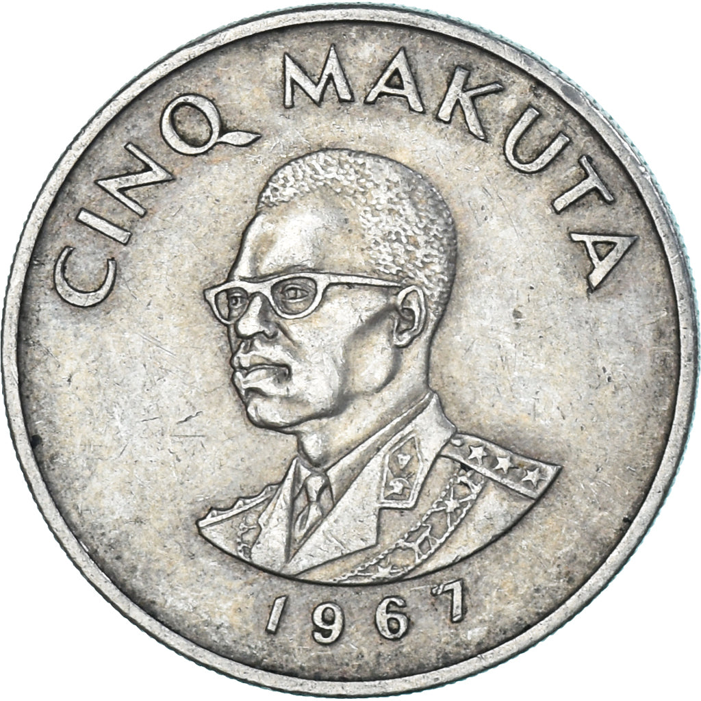 Moneda, Congo, 5 Makuta, 1967