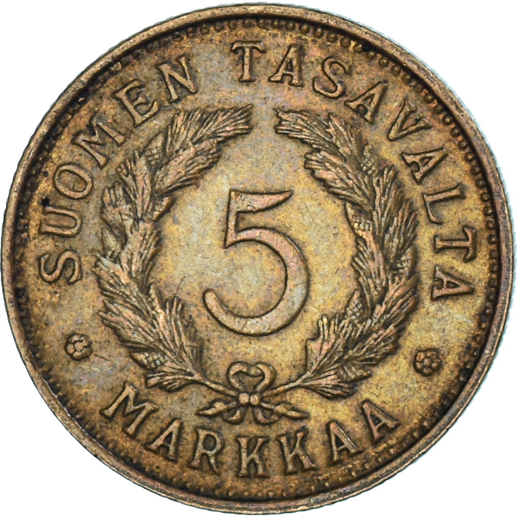 Moeda, Finlândia, 5 Markkaa, 1950