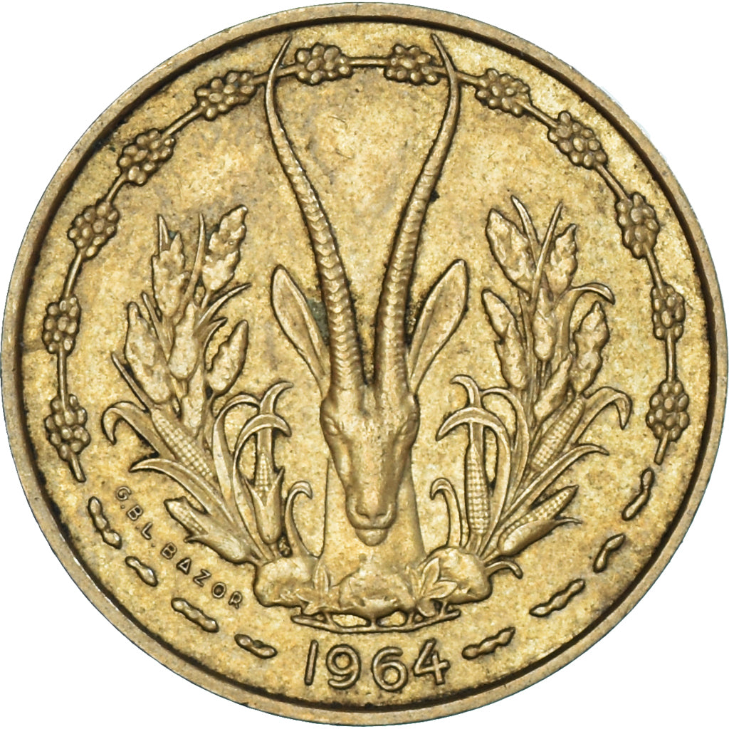 Moneta, Stati dell'Africa occidentale, 10 Francs, 1964