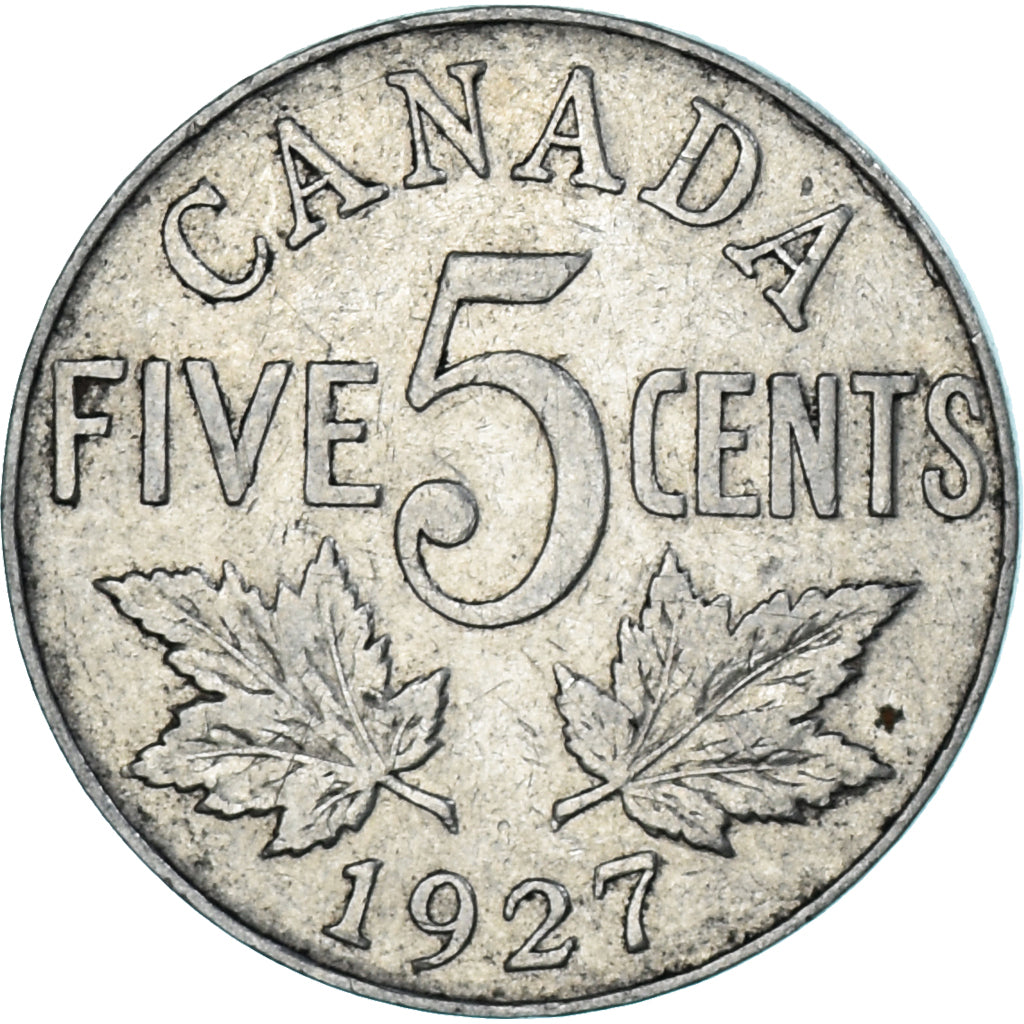 Monnaie, Canada, 5 Cents, 1927