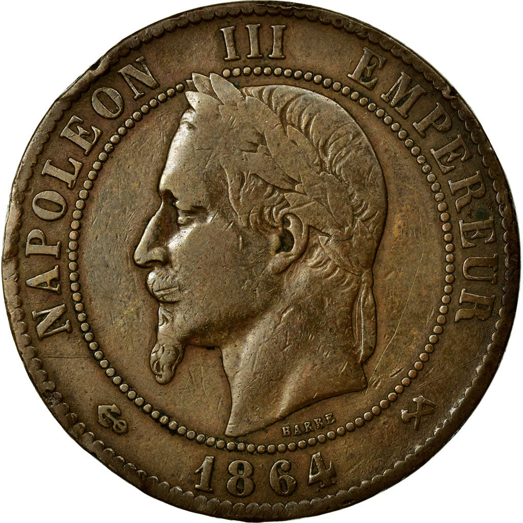 Coin, France, Napoleon III, Napoléon III, 10 Centimes, 1864, Bordeaux