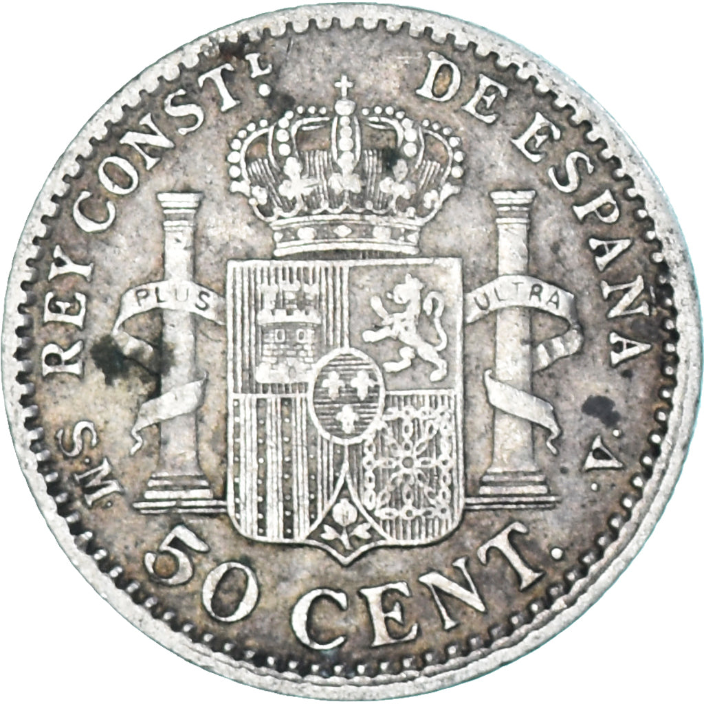Moneda, España, 50 Centimos, 1904