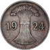 Monnaie, Allemagne, Reichspfennig, 1924