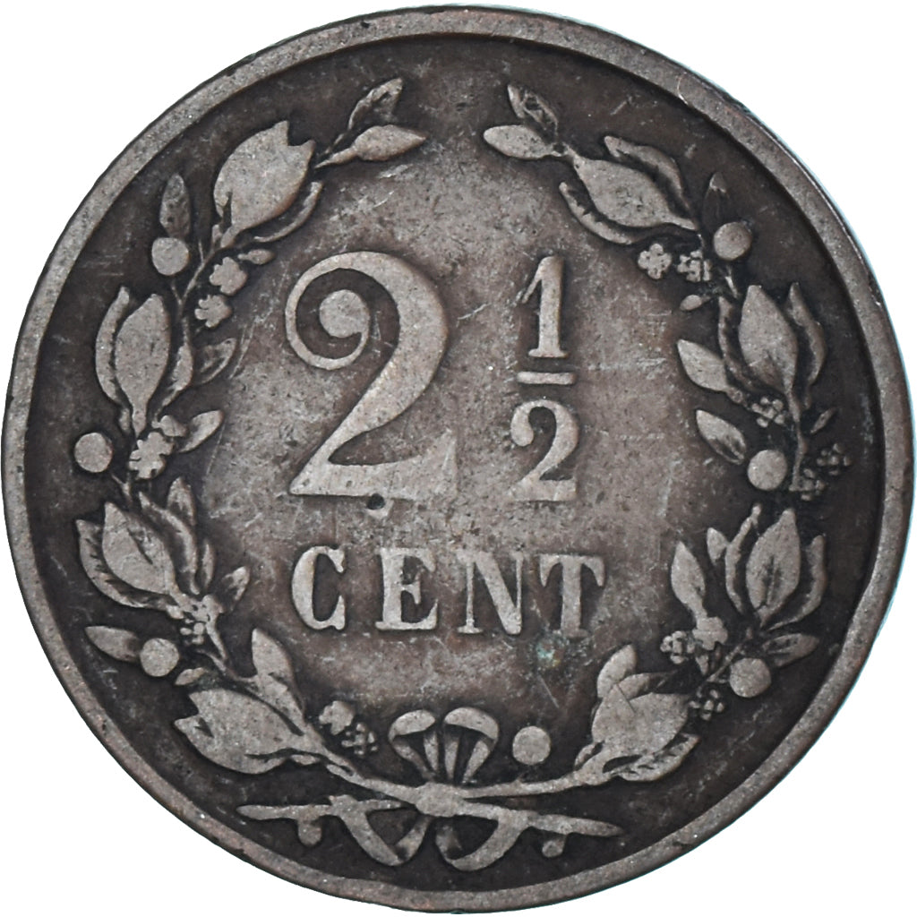 Moeda, Países Baixos, 2-1/2 Cent, 1877