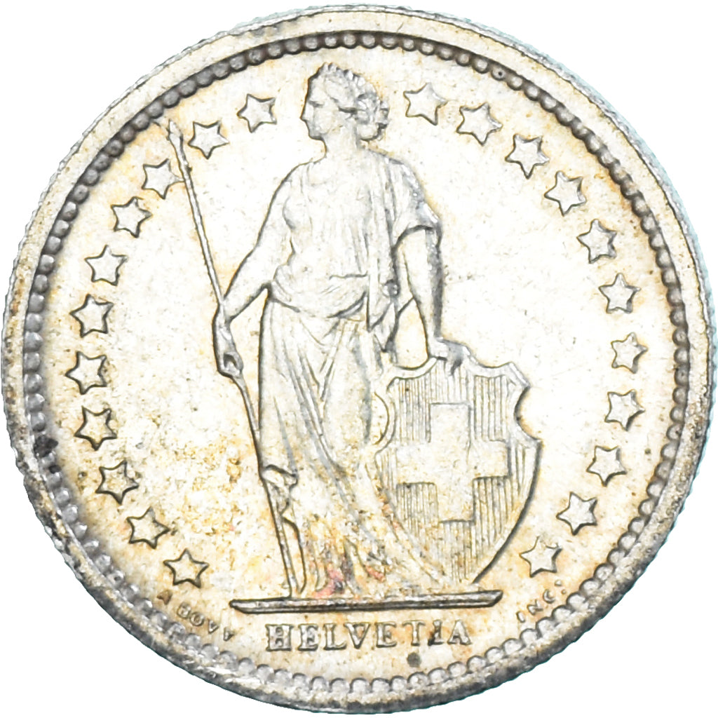 Coin, Switzerland, 1/2 Franc, 1966