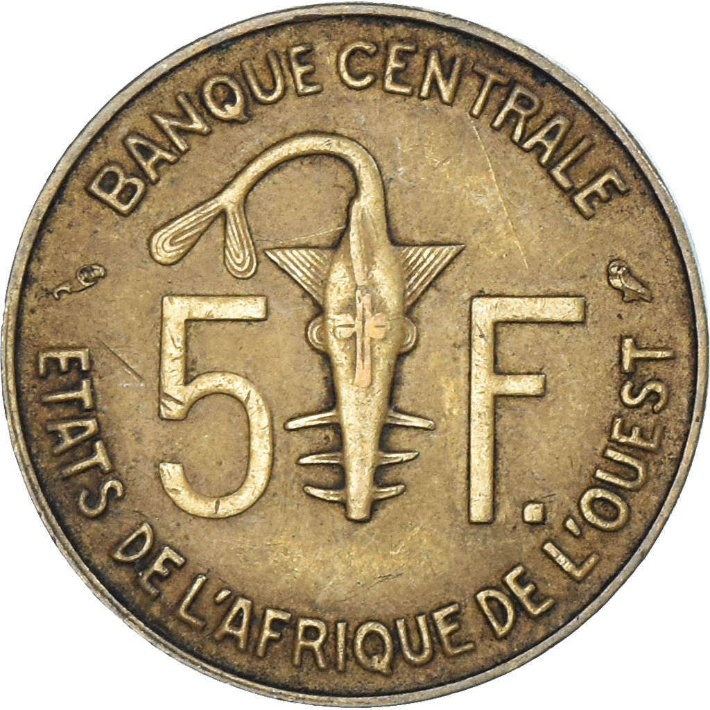 Coin, West African States, 5 Francs, 1969