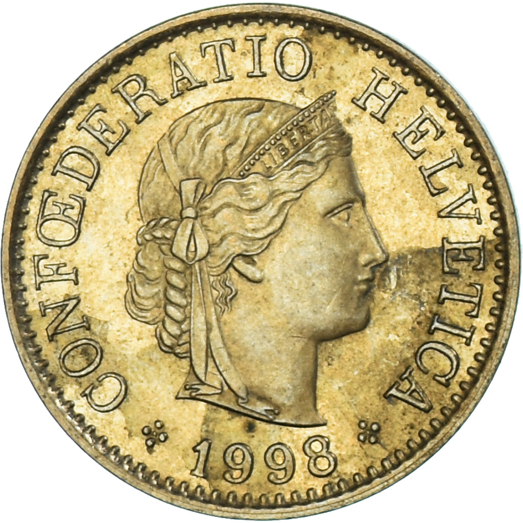 Munten, Zwitserland, 5 Rappen, 1998