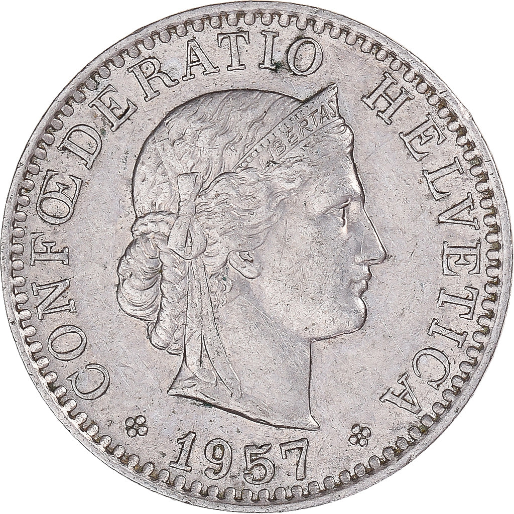 Munten, Zwitserland, 20 Rappen, 1957