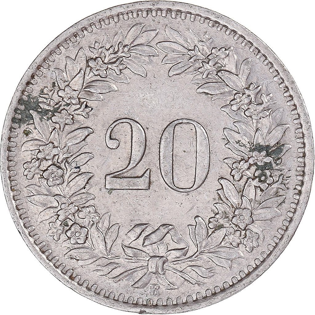 Munten, Zwitserland, 20 Rappen, 1957