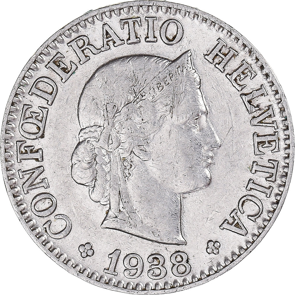 Munten, Zwitserland, 10 Rappen, 1938