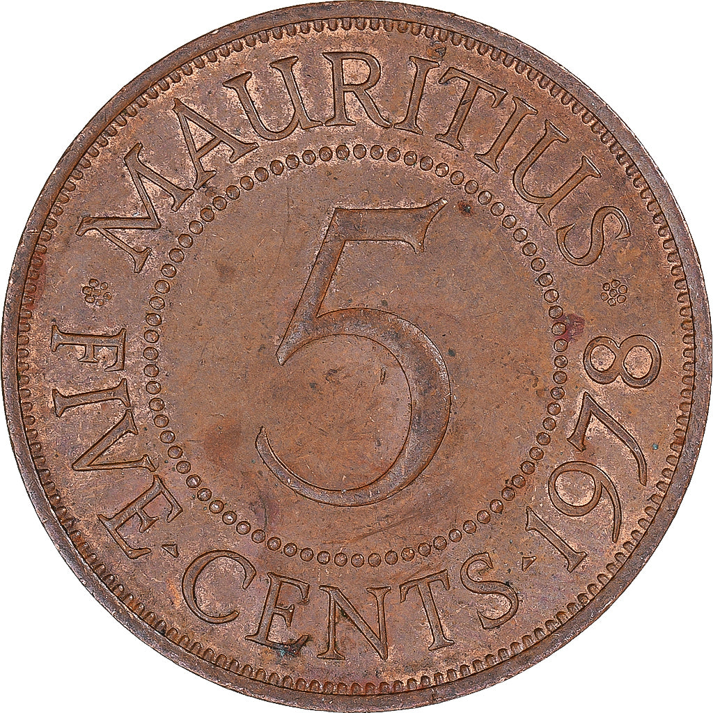 Munten, Mauritius, 5 Cents, 1978